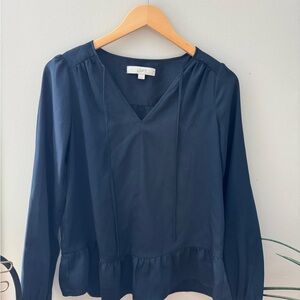 LOFT Women's Classic Navy Blouse